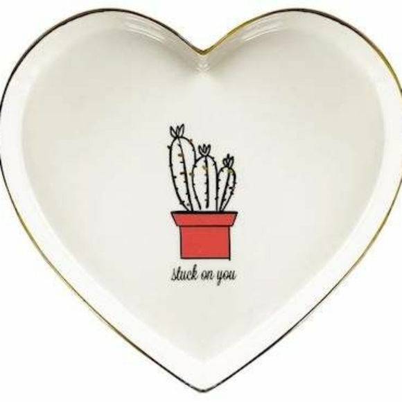 Nordstrom Other - CLOSEOUT Nordstrom Heart Cactus Tid Bit Plate